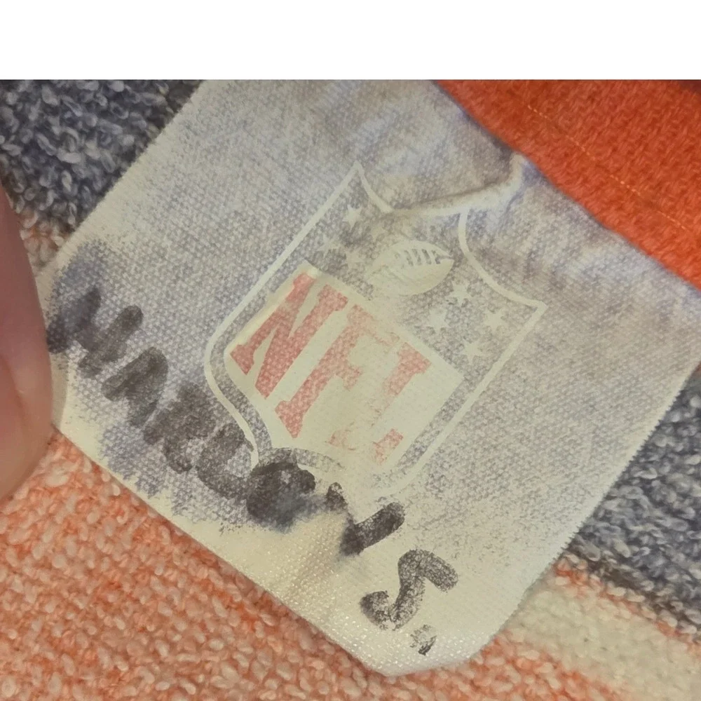 NFL Denver Broncos Beach Towel Orange Navy Blue Logo 28x52 Football Fan Gear